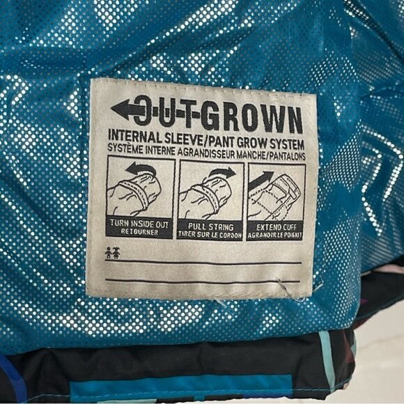 Columbia Girl's Ski Jacket puffer parka multi color omni heat coat black size l - Picture 11 of 13